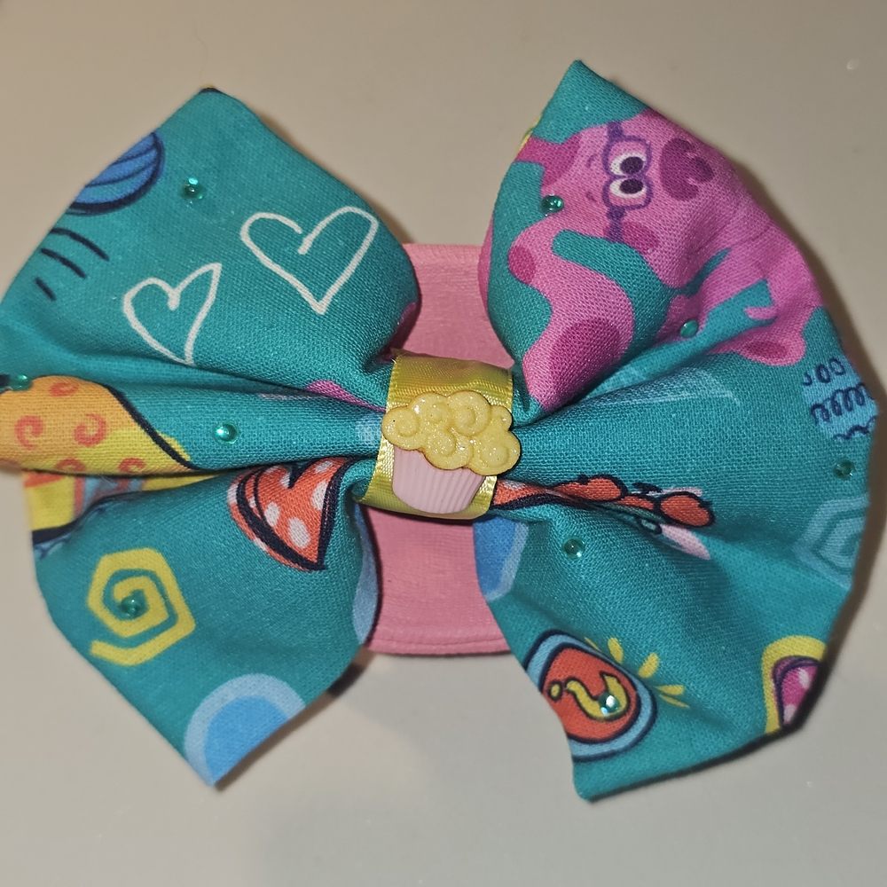 Handcrafted Small Hairbow || Blue's Clues